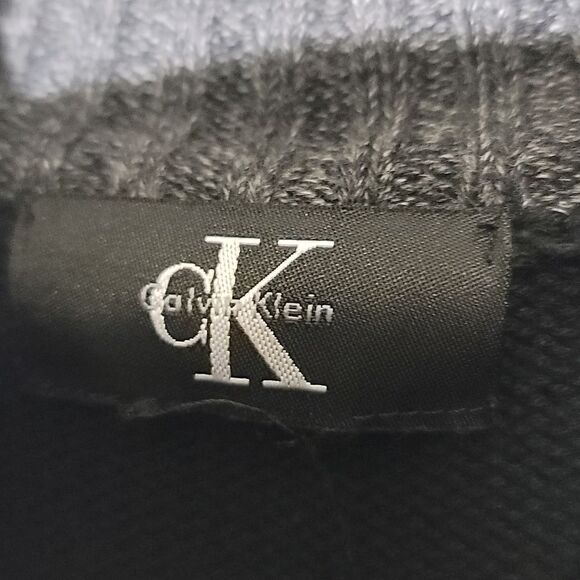 Calvin Klein Men's Black Long Sleeve Quarter Zip Cable Knit Sweater - Picture 5 of 7